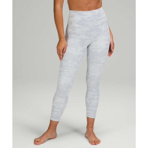 Lululemon Wunder Under High-Rise Crop 23" Leggings in Gray Camo Jacquard size 6 - Picture 1 of 9
